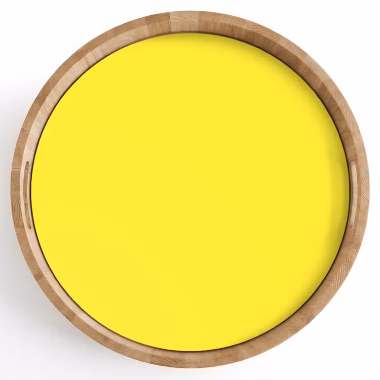 Soft - Custard - Geel Dienblad Rond middel 914 -z3d_shopping
