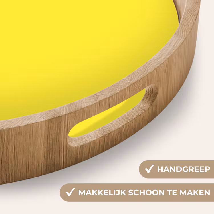 Soft - Custard - Geel Dienblad Rond middel 914 -USP_HandgreepNL