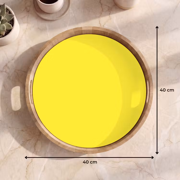 Soft - Custard - Geel Dienblad Rond middel 914 -USP_Formaat