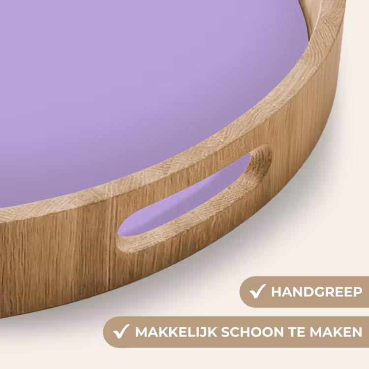 Soft - Lavender - Paars Dienblad Rond middel 914 -USP_HandgreepNL