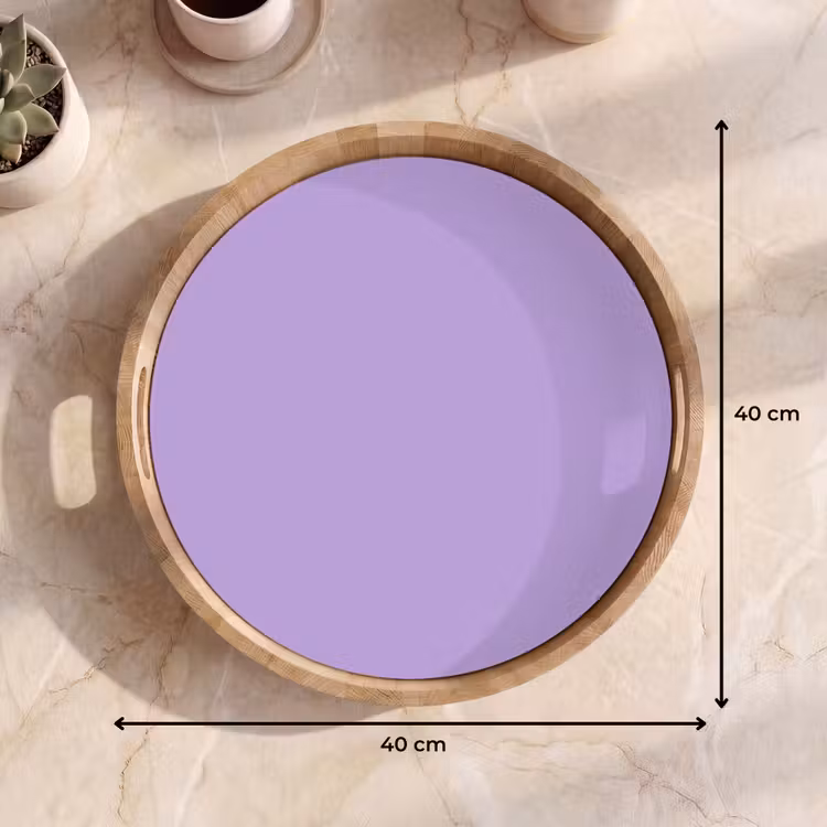 Soft - Lavender - Paars Dienblad Rond middel 914 -USP_Formaat