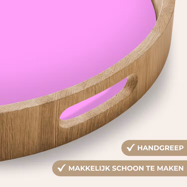 Soft - Lavender - Roze Dienblad Rond middel 914 -USP_HandgreepNL
