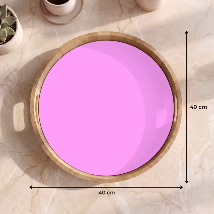 Soft - Lavender - Roze Dienblad Rond middel 914 -USP_Formaat
