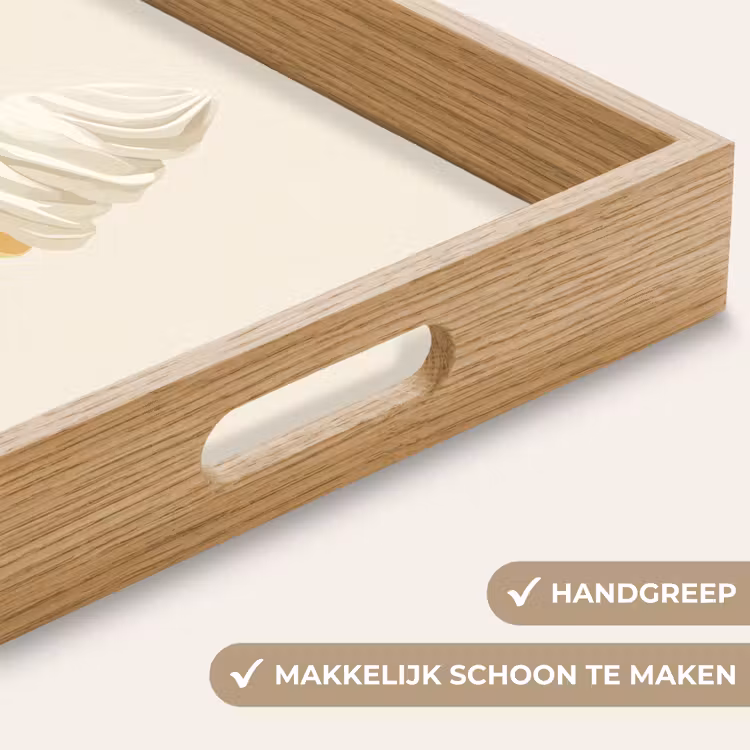 Softijs - Hoorntje - Wit Dienblad Rechthoek middel -USP_HandgreepNL
