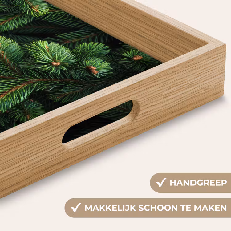 Sparrentakken - Knoppen - Naalden - Groen Dienblad Rechthoek middel -USP_HandgreepNL