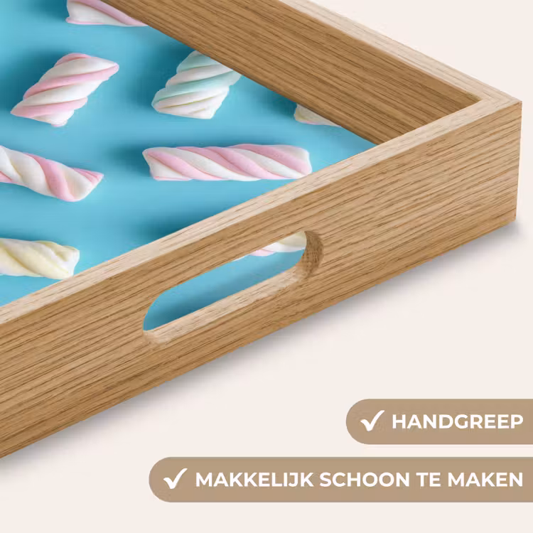 Spekjes - Pastel - Snoep - Blauw Dienblad Rechthoek middel -USP_HandgreepNL