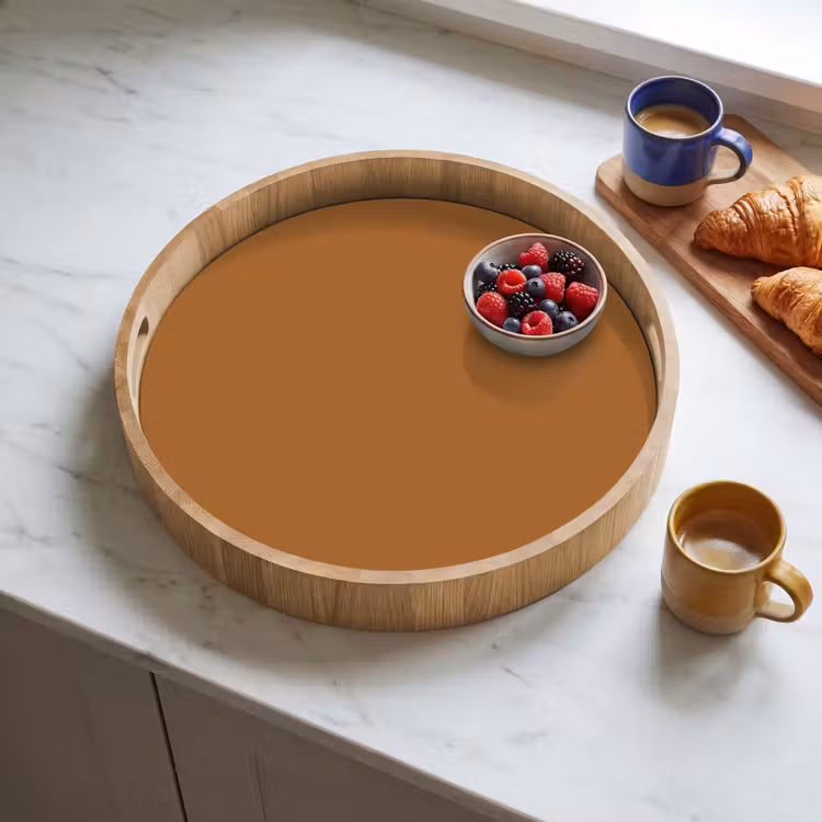 Spiced - Cinnamon - Bruin Dienblad Rond middel 914 -sfeer2