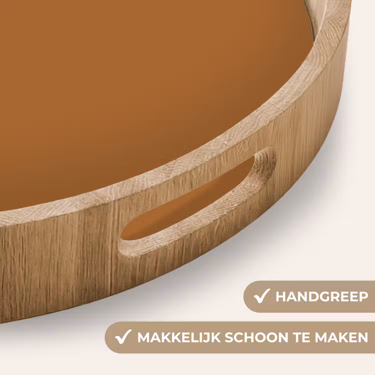 Spiced - Cinnamon - Bruin Dienblad Rond middel 914 -USP_HandgreepNL