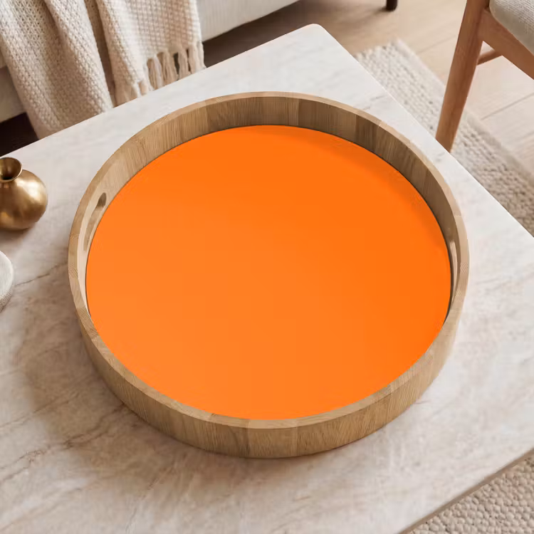Spiced - Pumpkin - Oranje Dienblad Rond middel 914 -sfeer1