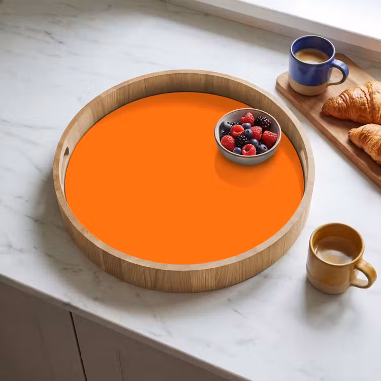 Spiced - Pumpkin - Oranje Dienblad Rond middel 914 -sfeer2