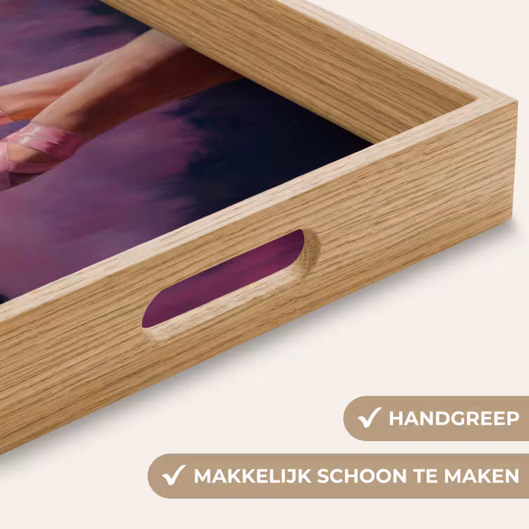Spitzen - Paars - Contrast Dienblad Rechthoek middel -USP_HandgreepNL