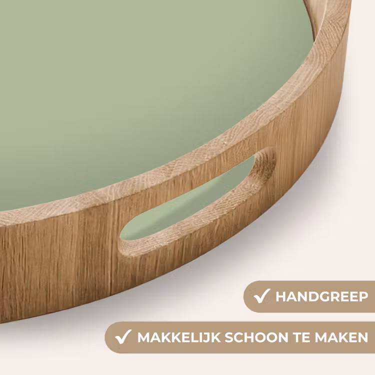 Spring - Sprint - Groen Dienblad Rond middel 914 -USP_HandgreepNL
