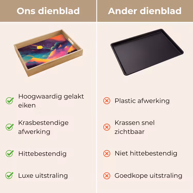 Sterren - Bergen - Kleurrijk Dienblad Rechthoek middel -USP_VergelijkingNL
