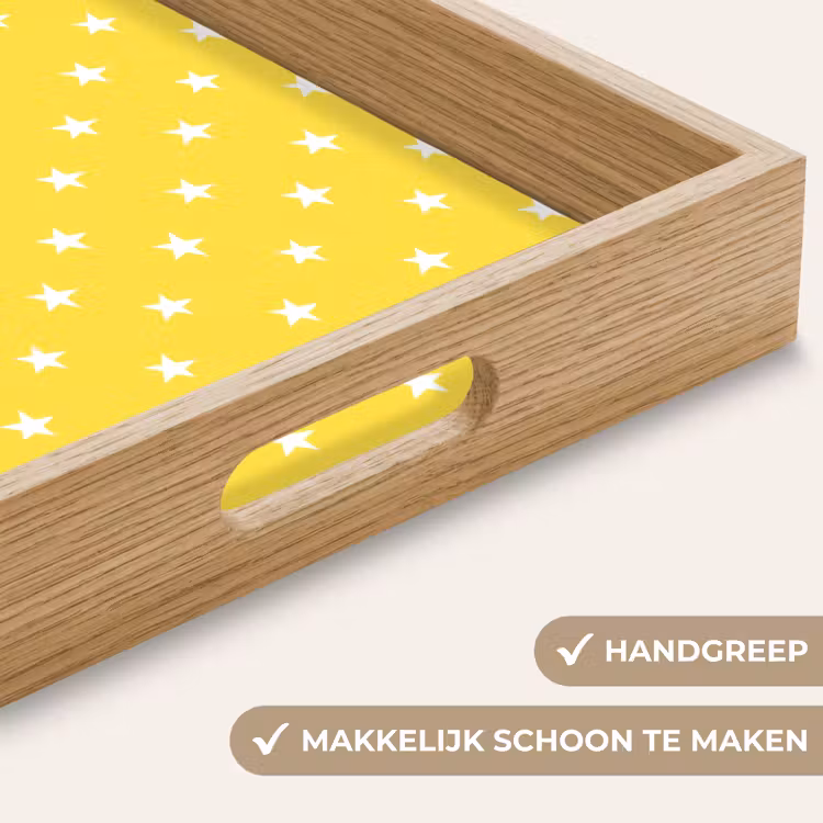 Sterren - Patroon - Minimalistisch - Geel Dienblad Rechthoek middel 911 -USP_HandgreepNL
