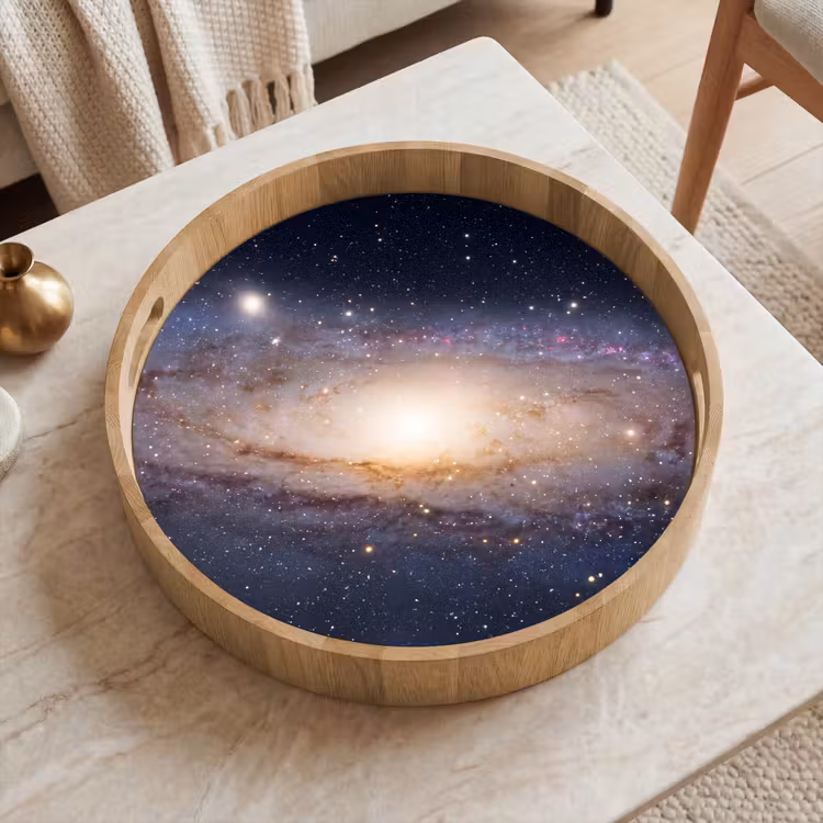 Dienblad - Sterrenstelsel - Ruimte - Kosmos - Sterrenstelsel - Ruimte - Kosmos Dienblad Rond middel