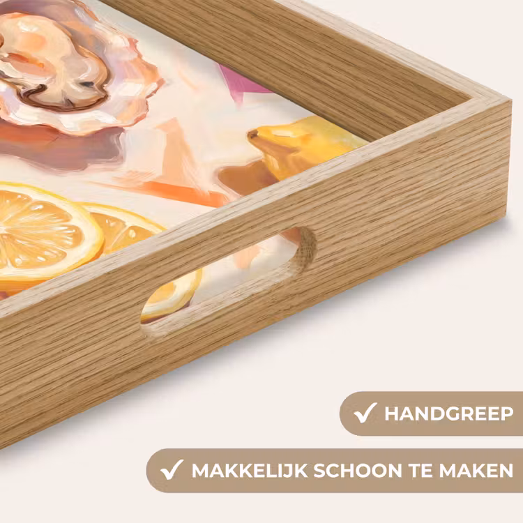 Stilleven - Citroenen - Oesters - Abstract - Oranje Dienblad Rechthoek middel -USP_HandgreepNL