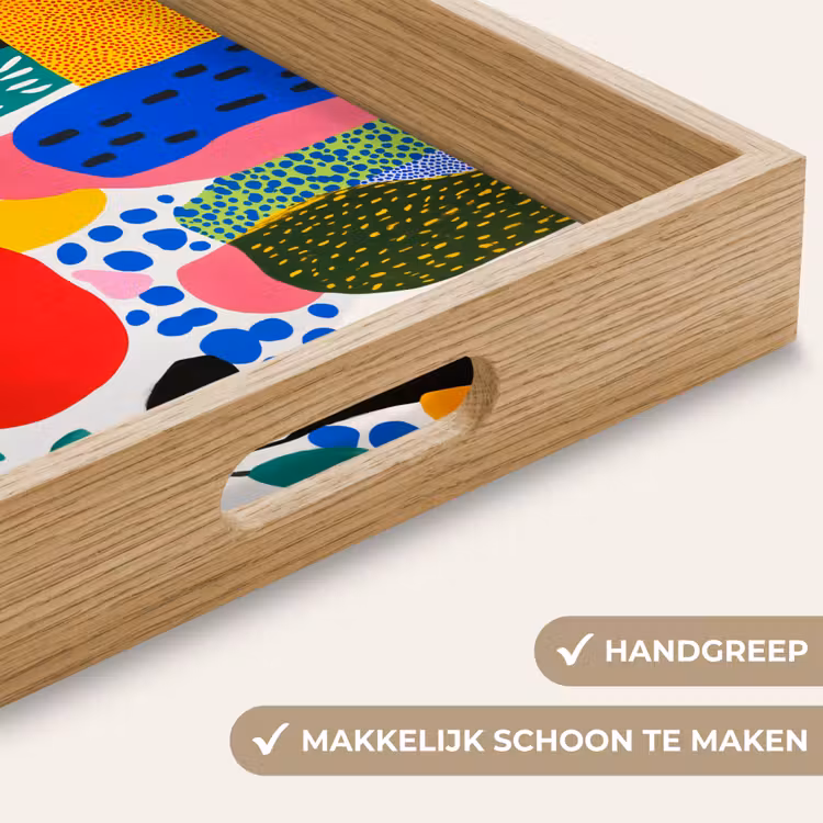 Stippen - Vormen - Modern - Kleuren Dienblad Rechthoek middel -USP_HandgreepNL