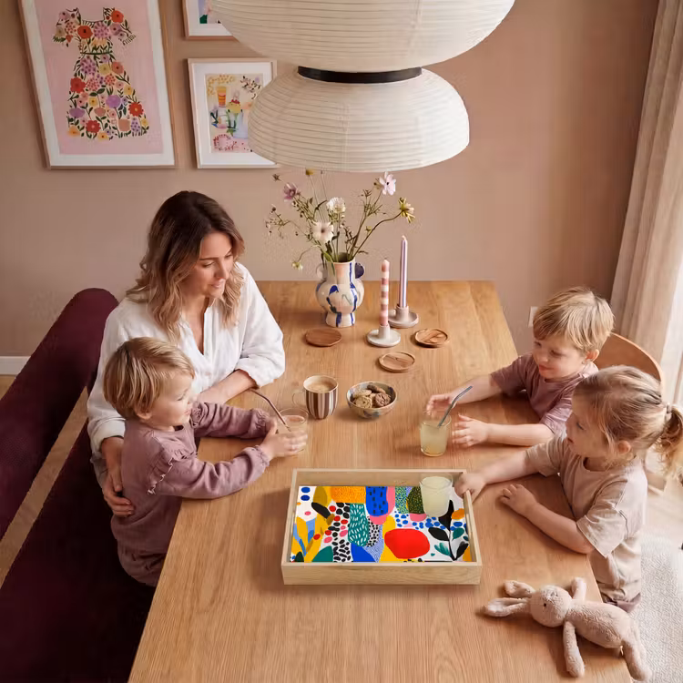 Stippen - Vormen - Modern - Kleuren Dienblad Rechthoek middel -sfeer4