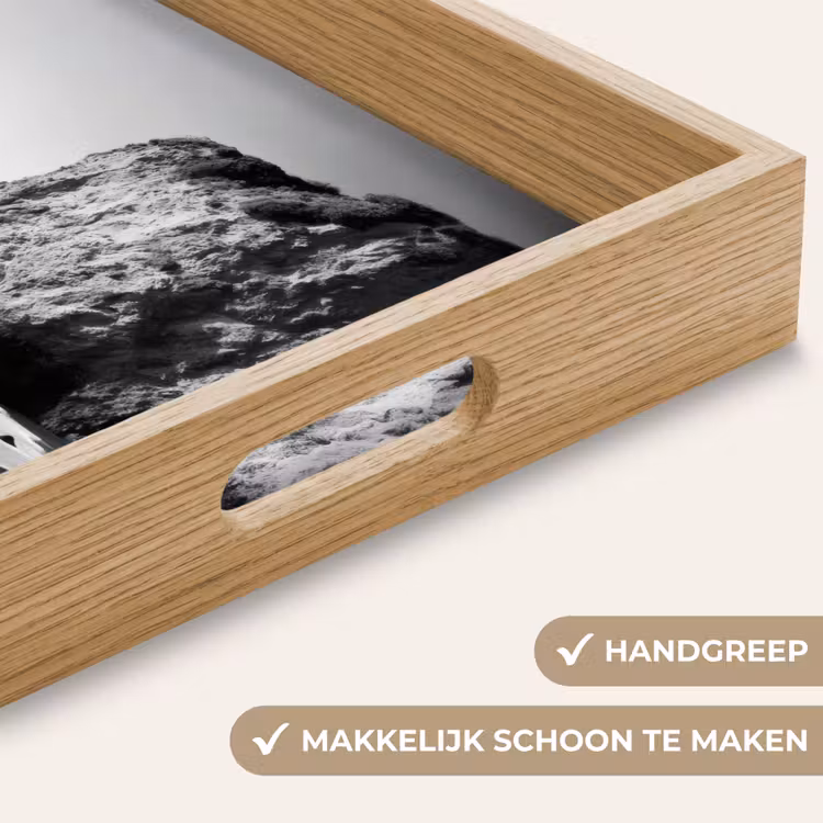 Strand - Klif - Golven - Voetstappen Dienblad Rechthoek middel -USP_HandgreepNL