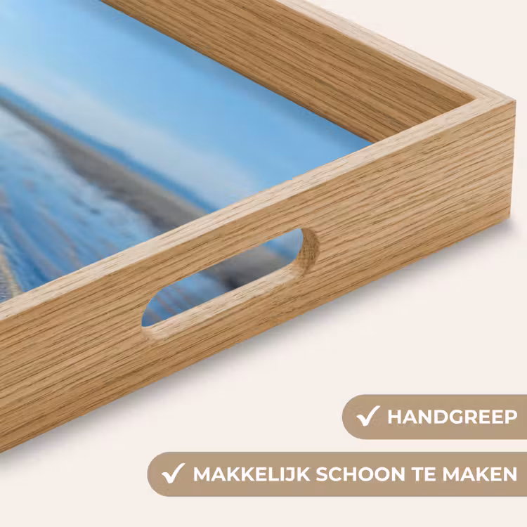 Strand - Schild - Water - Blauw Dienblad Rechthoek middel -USP_HandgreepNL