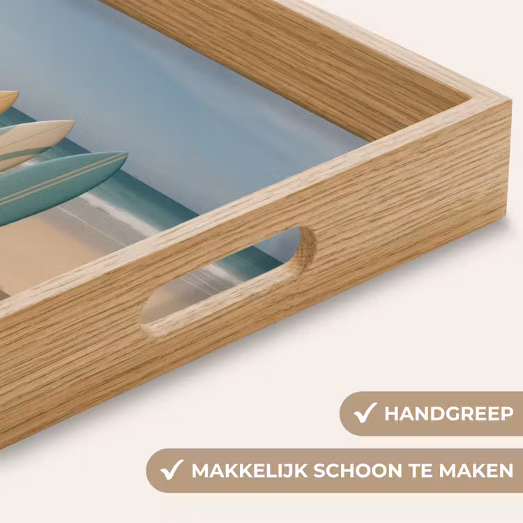 Strand - Surfbord - Pastel Dienblad Rechthoek middel -USP_HandgreepNL