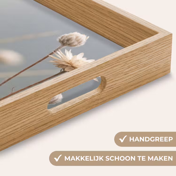 Strobloemen - Wit - Daglicht Dienblad Rechthoek middel -USP_HandgreepNL