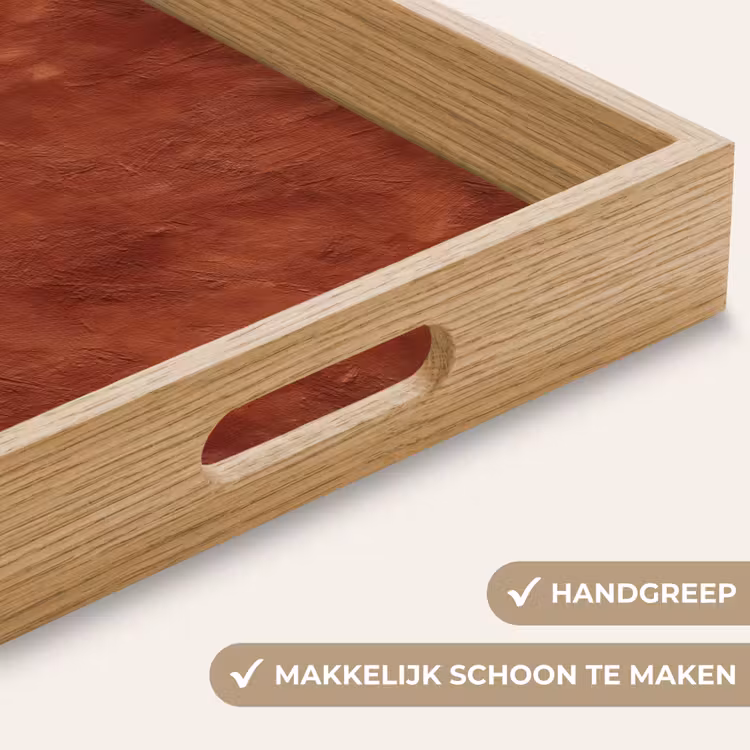Stucwerk - Textuur - Terracotta Dienblad Rechthoek middel 911 -USP_HandgreepNL