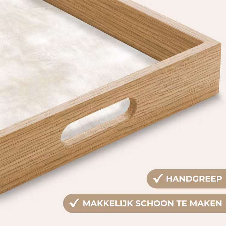 Subtiel - Structuur - Beige Dienblad Rechthoek middel 911 -USP_HandgreepNL