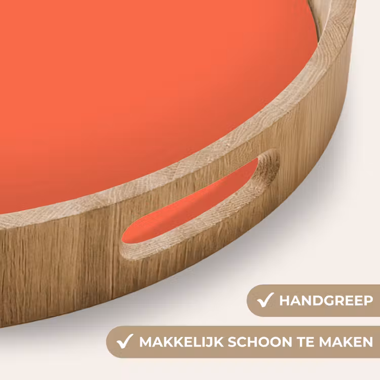 Sunset - Salmon - Oranje Dienblad Rond middel 914 -USP_HandgreepNL