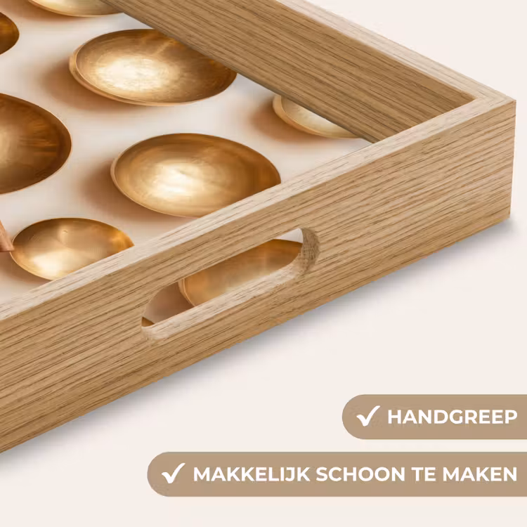 Symmetrisch - Goud - Brons - Balans Dienblad Rechthoek middel -USP_HandgreepNL