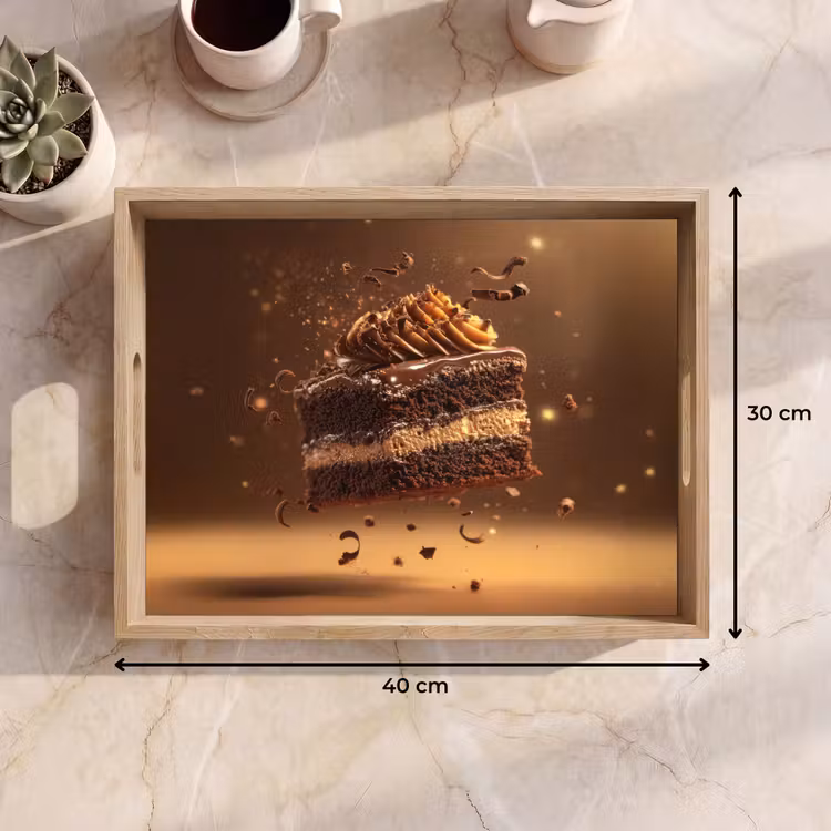 Taart - Chocolade - Eten - Brownie Dienblad Rechthoek middel -USP_Formaat