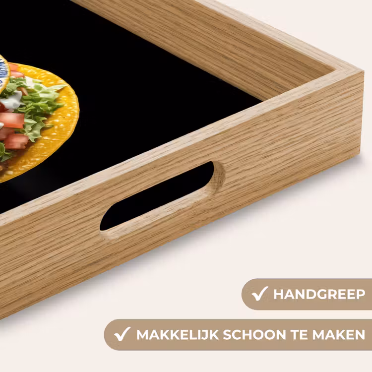 Taco - Vlees - Salade - Delftsblauw - Motief Dienblad Rechthoek middel -USP_HandgreepNL