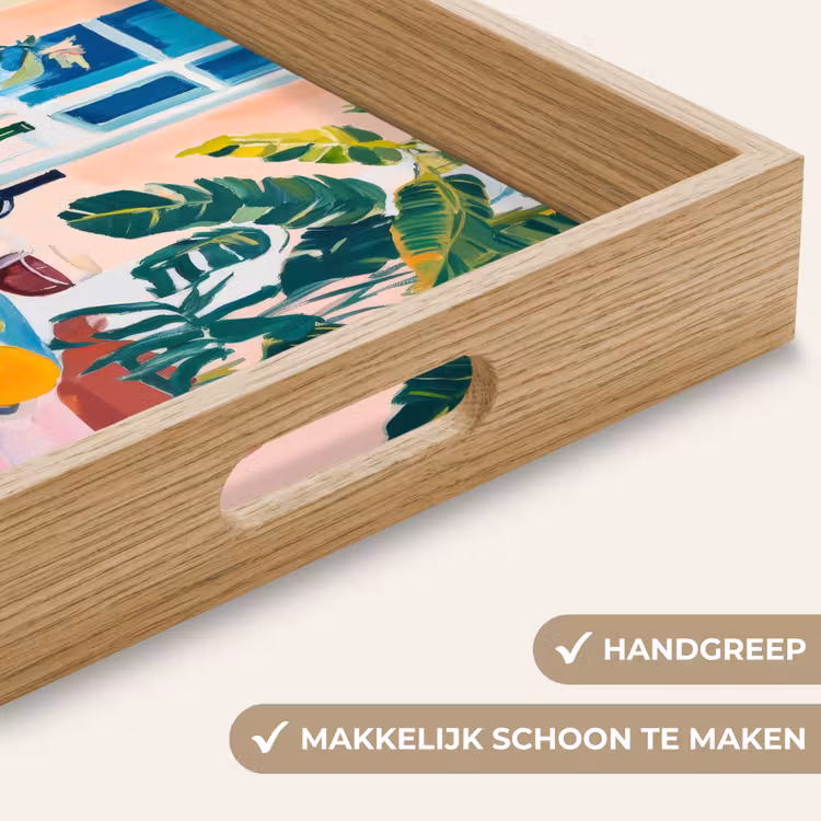 Tafel - Wijn - Fruit Dienblad Rechthoek middel -USP_HandgreepNL