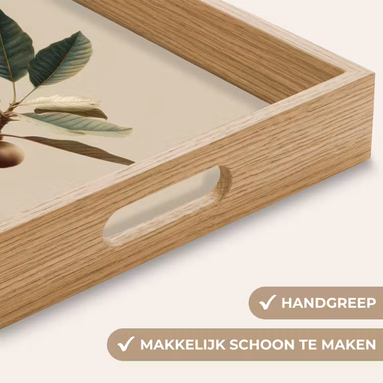 Tak - Groene Bladeren - Vruchten Dienblad Rechthoek middel -USP_HandgreepNL
