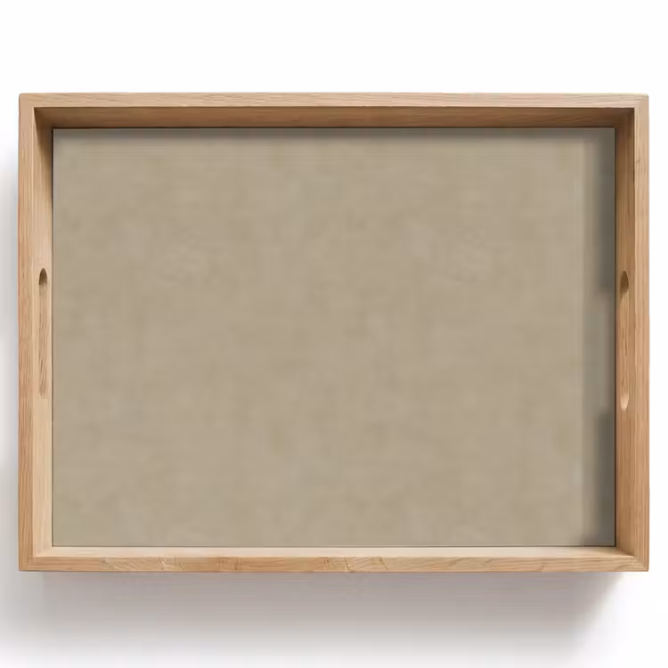 Taupekleur - Gewolkt textuur - Natuurlijk Dienblad Rechthoek middel 911 -z3d_shopping