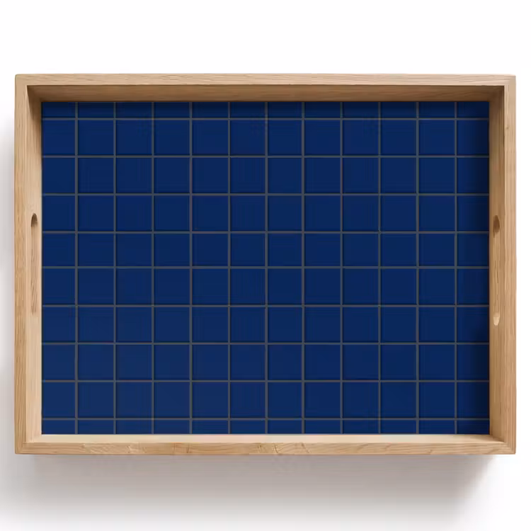 Tegel - Patroon - Blauw Dienblad Rechthoek middel 911 -z3d_shopping