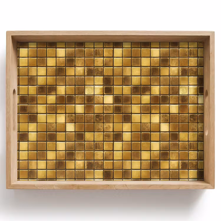 Tegels - Mozaïek - Luxe - Warm Goud Dienblad Rechthoek middel 911 -z3d_shopping