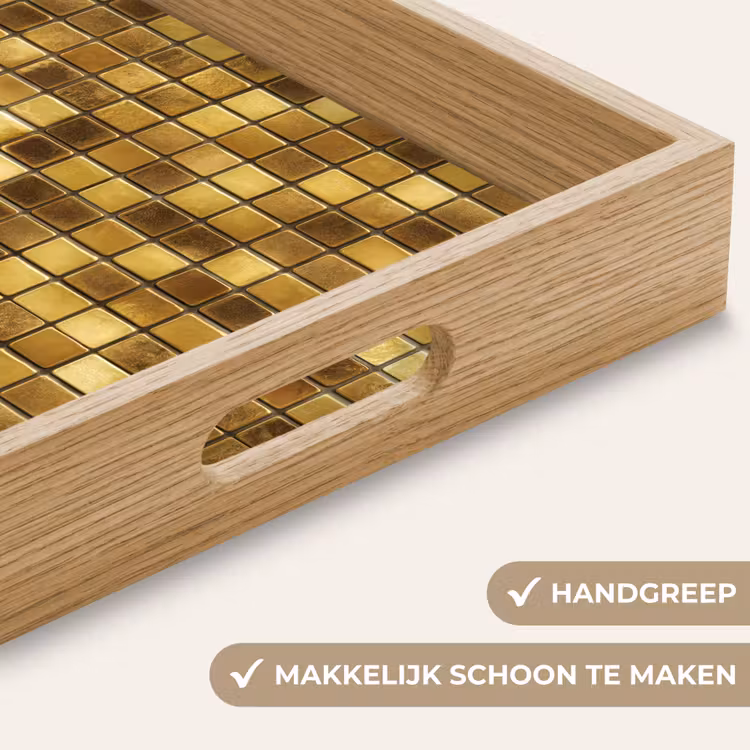 Tegels - Mozaïek - Luxe - Warm Goud Dienblad Rechthoek middel 911 -USP_HandgreepNL