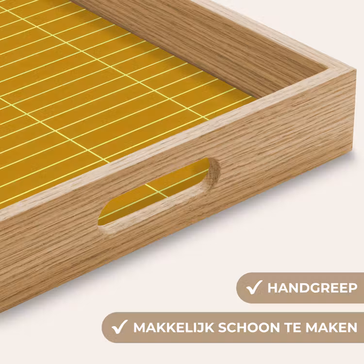 Tegels - Verticaal - Mosterdgeel Dienblad Rechthoek middel 911 -USP_HandgreepNL