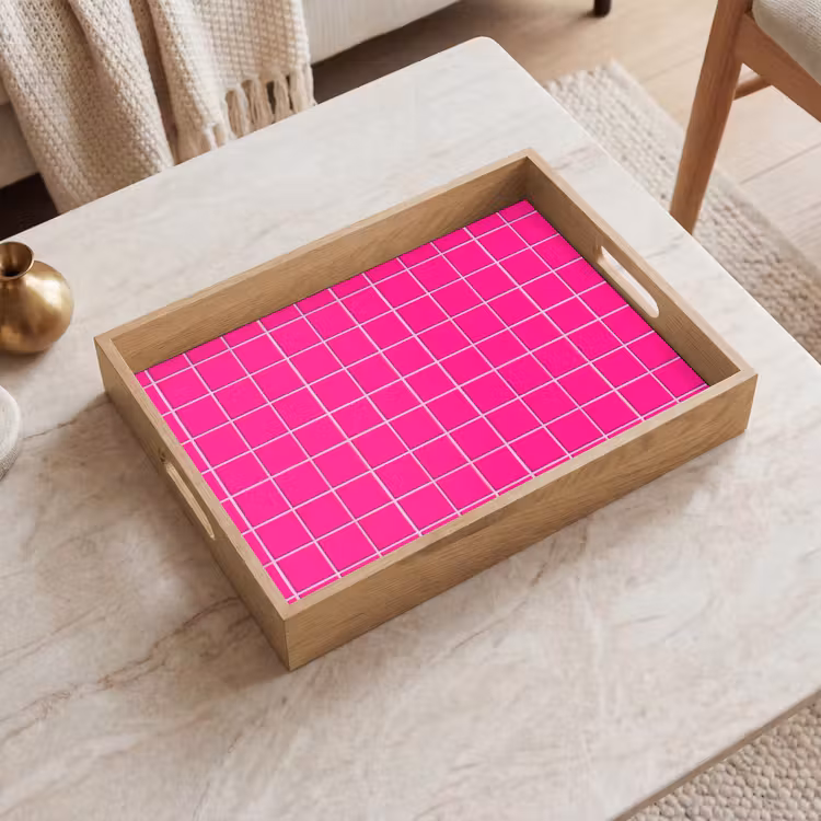 Tegels - Vierkant - Fuchsia Dienblad Rechthoek middel 911 -sfeer1