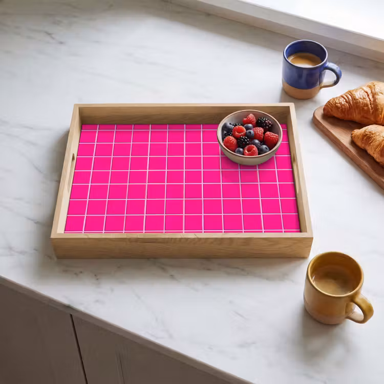 Tegels - Vierkant - Fuchsia Dienblad Rechthoek middel 911 -sfeer2