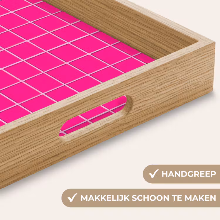 Tegels - Vierkant - Fuchsia Dienblad Rechthoek middel 911 -USP_HandgreepNL