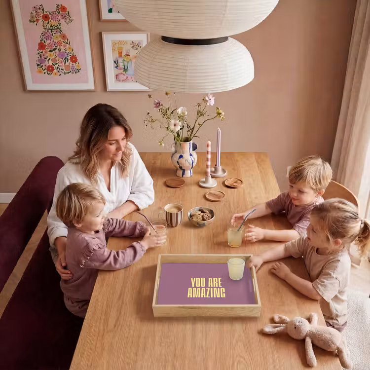 Tekst - Paars - Amazing Dienblad Rechthoek middel -sfeer4