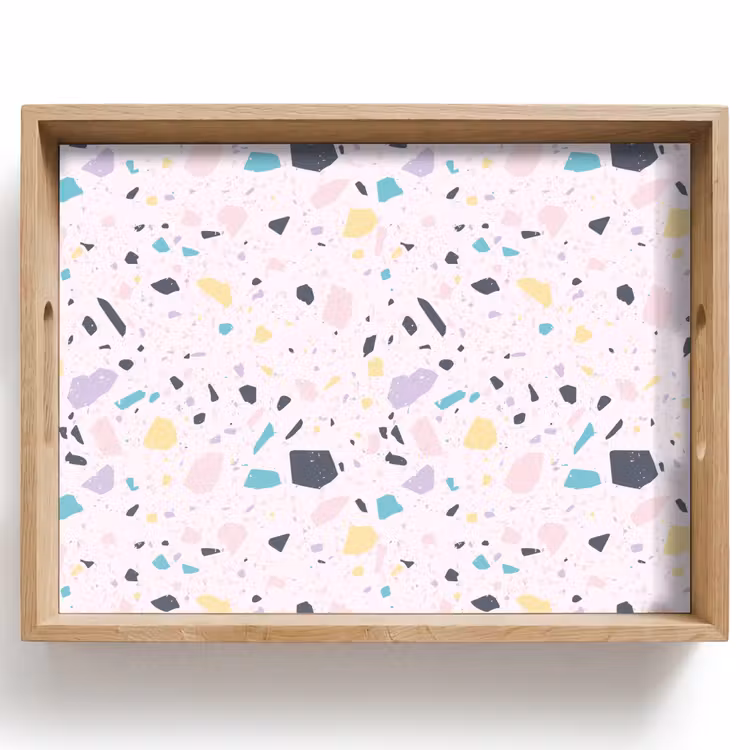 Terrazzo - Patroon - Zacht - Snoep Dienblad Rechthoek middel 911 -z3d_shopping