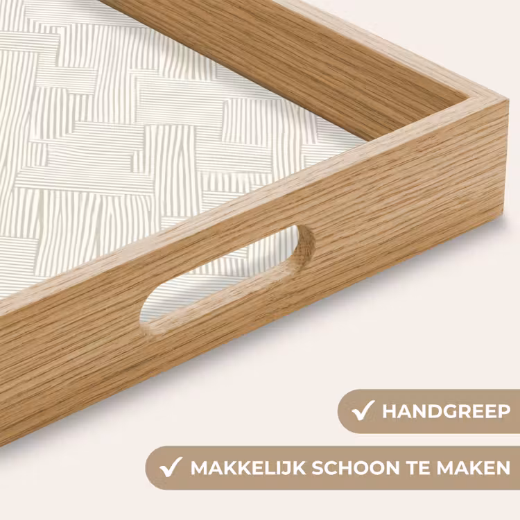 Textuur - Abstract - Beige Dienblad Rechthoek middel 911 -USP_HandgreepNL