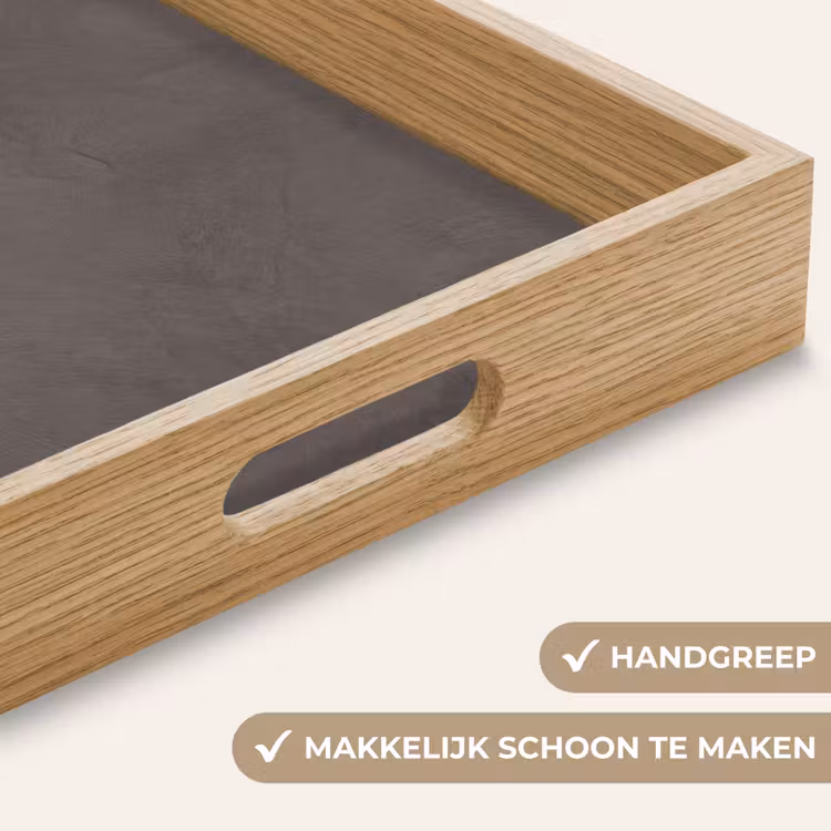 Textuur - Grijs - Modern - Abstract - Oppervlak Dienblad Rechthoek middel -USP_HandgreepNL