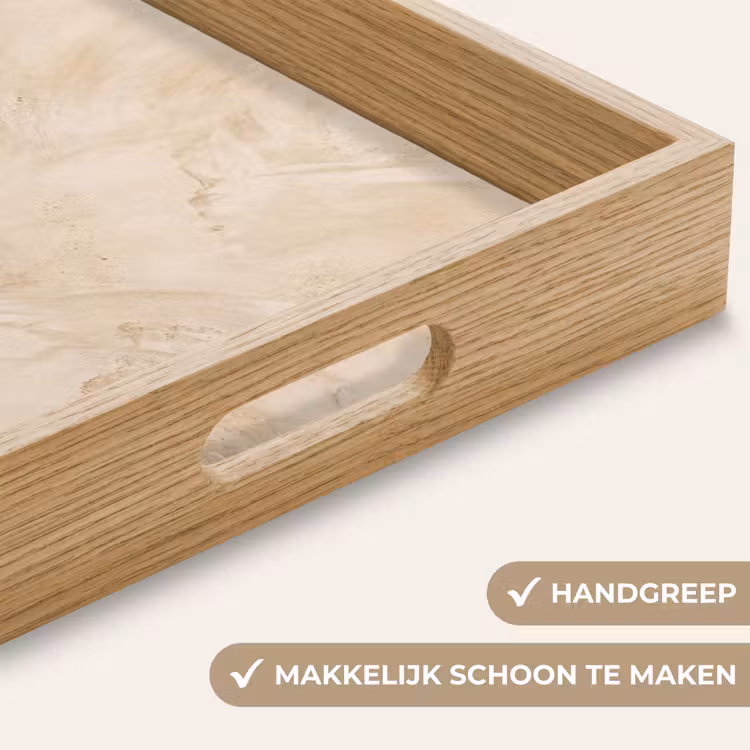 Textuur - Patroon - Abstract - Modern - Beige Dienblad Rechthoek middel -USP_HandgreepNL