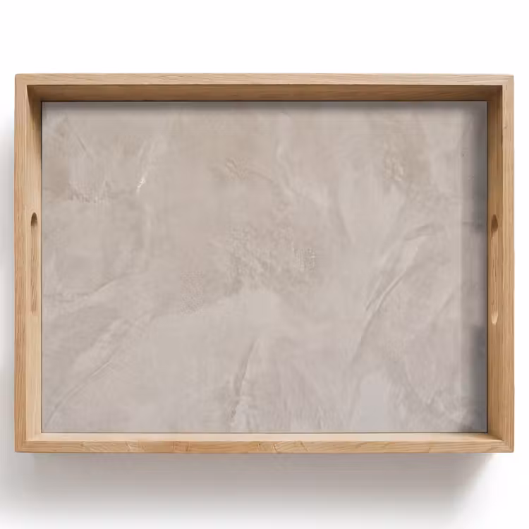 Textuur - Wand - Modern - Beige - Abstract Dienblad Rechthoek middel -z3d_shopping
