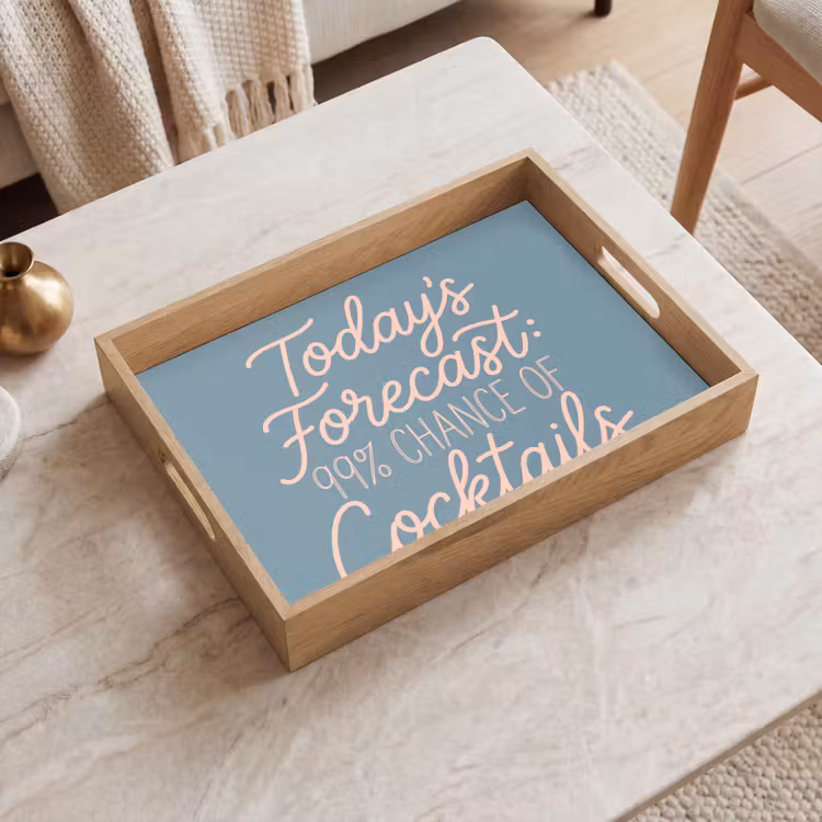 Today's Forecast - Cocktails - Blauw Dienblad Rechthoek middel -sfeer1