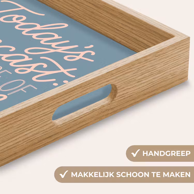 Today's Forecast - Cocktails - Blauw Dienblad Rechthoek middel -USP_HandgreepNL